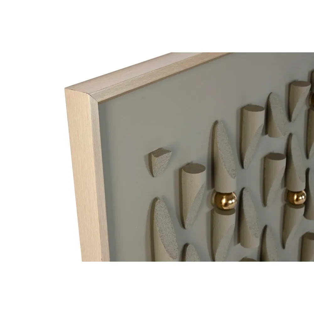 Quadro Home ESPRIT Verde Grigio Astratto Città 90 x 3,5 x 120 cm (2 Unità)