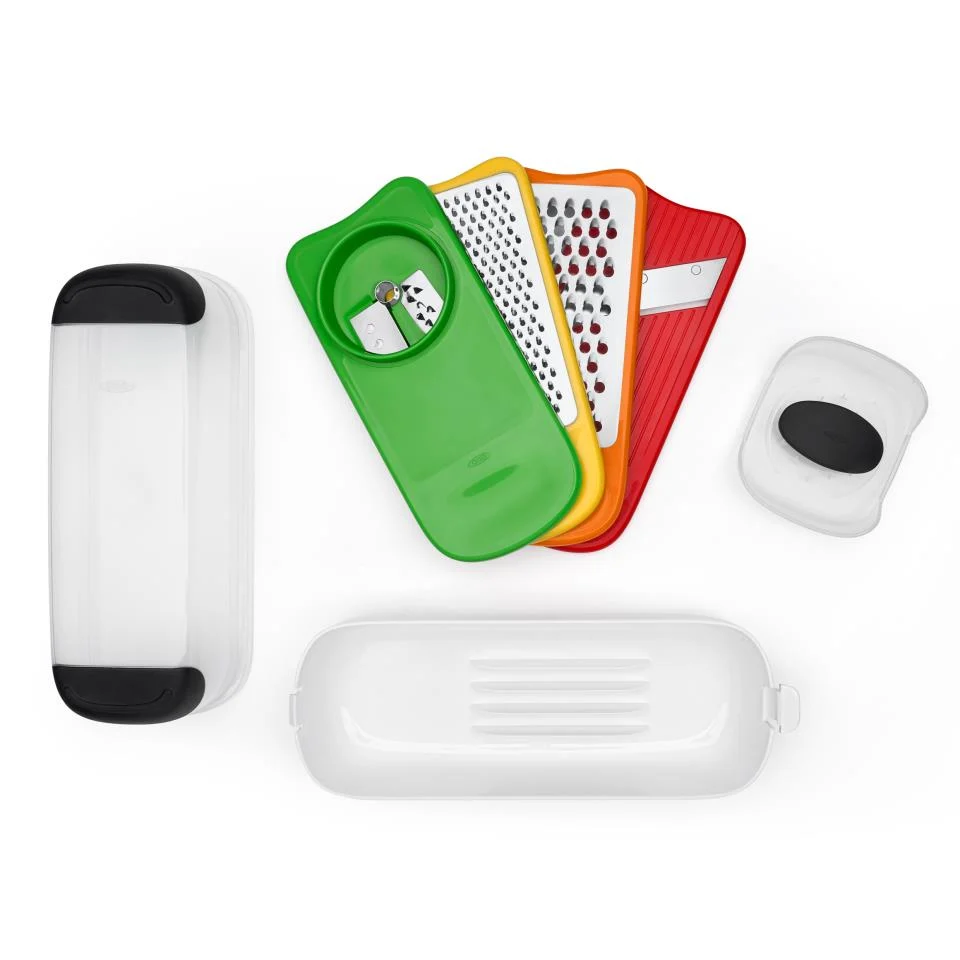 Set spiralizzatore, grattugia e mandolina con contenitore OXO