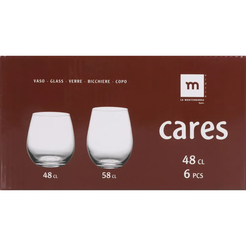 Bicchiere La Mediterránea Cares Trasparente Vetro 480 ml (36 Unità)