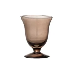 Bicchiere da vino vetro riciclato marrone fiorentino Bloomingville - 10cm