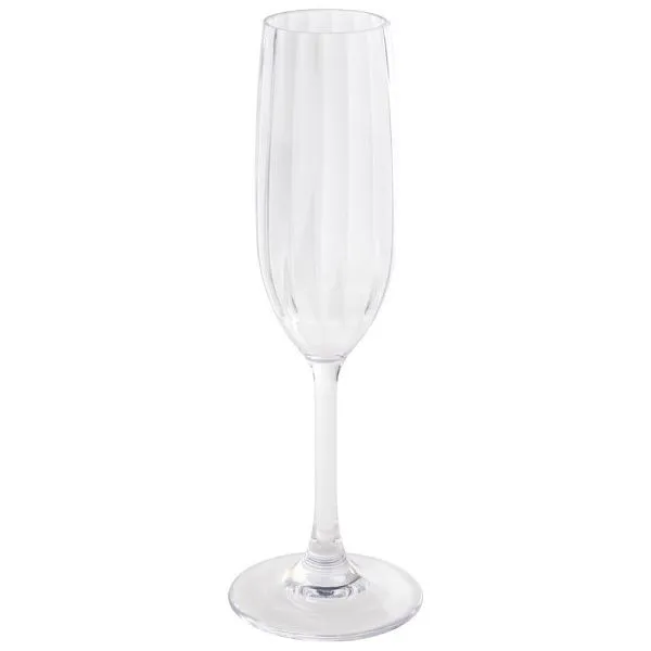 Bicchieri da champagne APS plastica Tritan trasparente Ø 5 cm altezza: 23 cm 190 ml conf. da 12 pezzi 10540