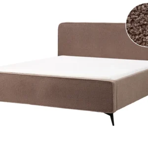 Boucle EU Super King Size Bed Brown VALOGNES