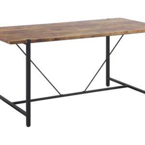 Dining Table 160 x 80 cm Dark Wood Nero puro SARITAS