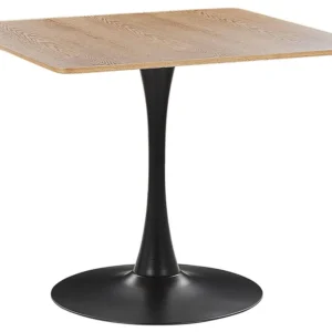 Dining Table 90 x 90 cm Light Wood Nero notte BOCA