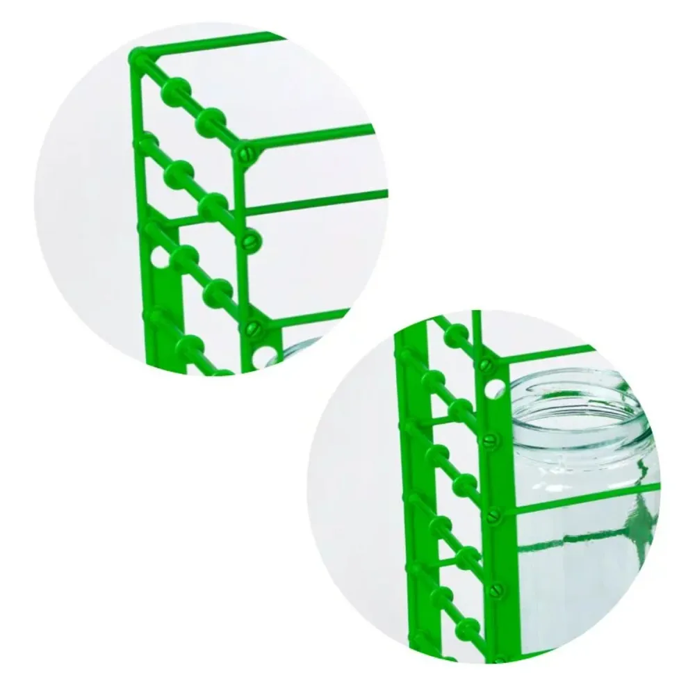 ECORACK Recycling Glass Waste Bottle Jar Rack Holder Caddy vetro 5 Slots Compartments Sorting Segregation