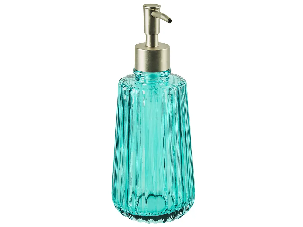 Glass 4-Piece Bathroom Accessories Set Blue TECATE