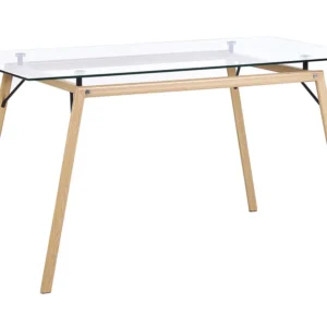 Glass Top Dining Table 140 x 80 cm KAMINA