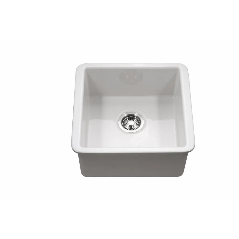 Hamat - CHE-1717BU-WH - Undermount Fireclay Bar Sink, White