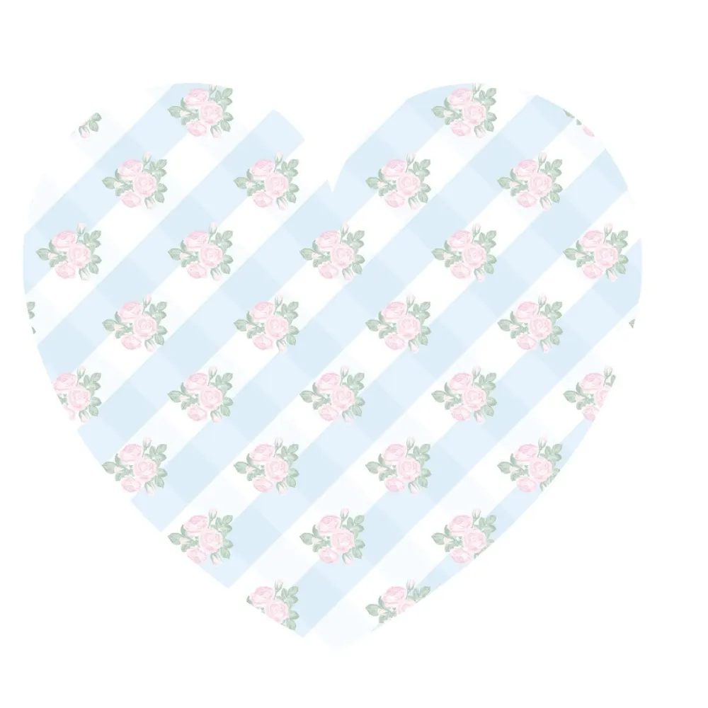 Manteles individuales en forma de corazón Shabby de Vichy - 3 colores disponibles