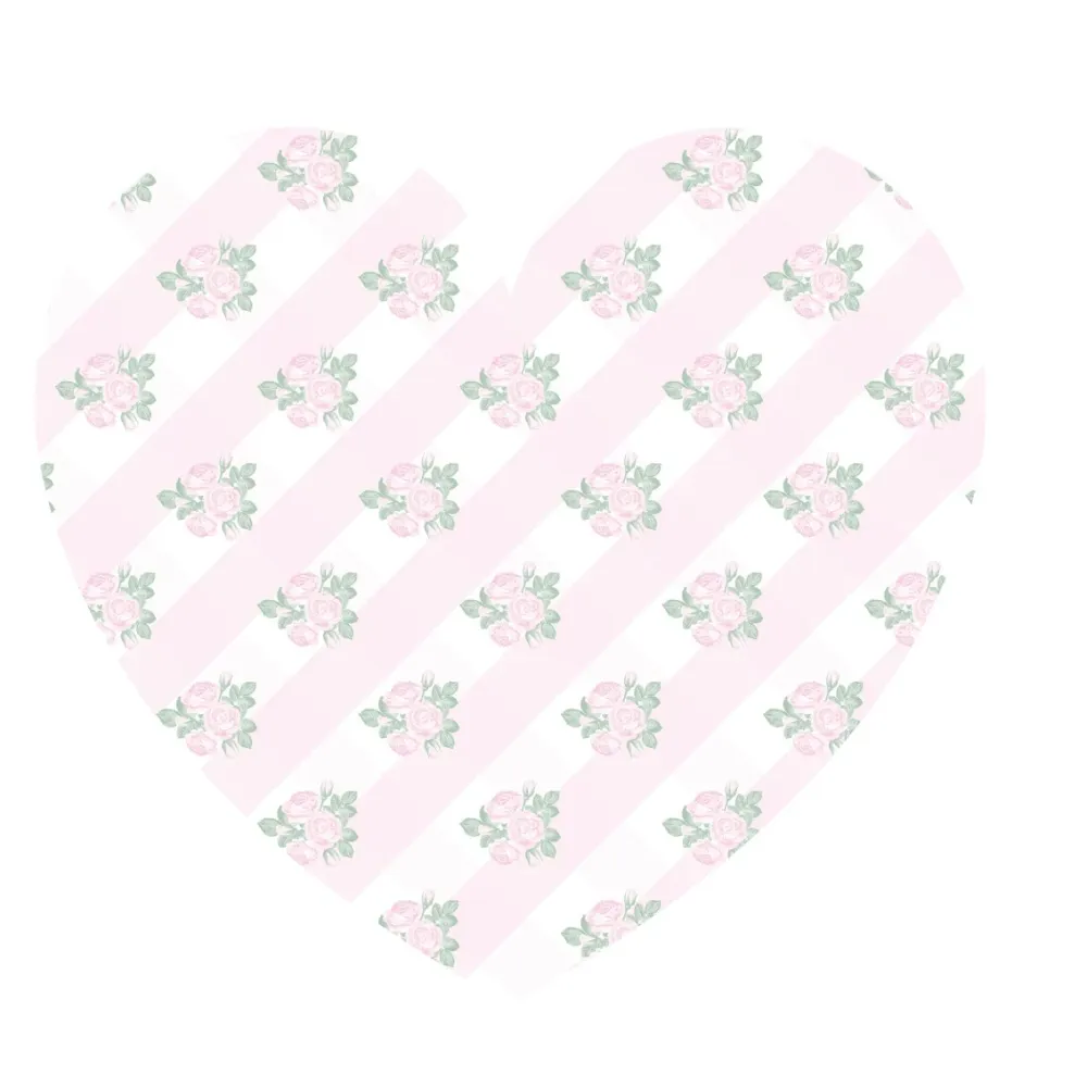 Manteles individuales en forma de corazón Shabby de Vichy - 3 colores disponibles