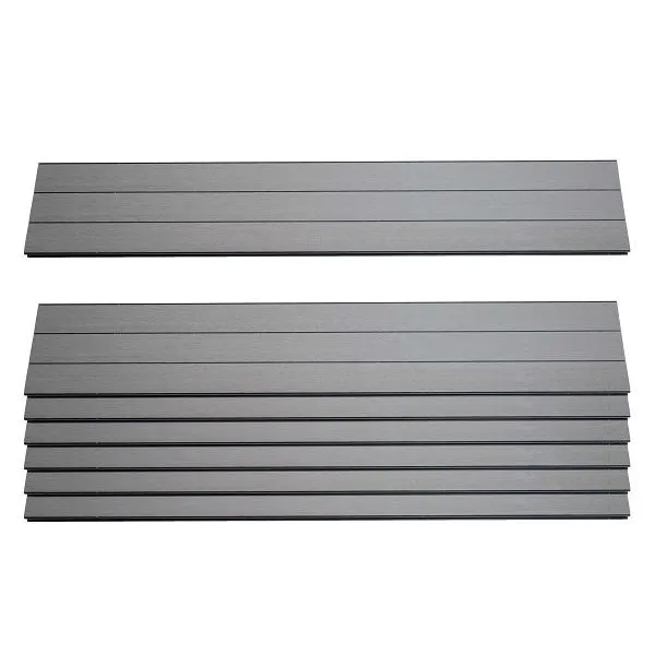 Mendler set di 7 lamelle per frangivista WPC Sarthe pannelli protezione dal vento circa 1qm 90cm grigio 76237+76240