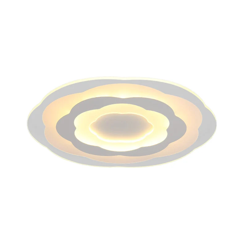 Plafoniera forma di fiore ultrasottile strati modernista acrilico bianco 16,5 "/20,5" ampia illuminazione LED per montaggi...