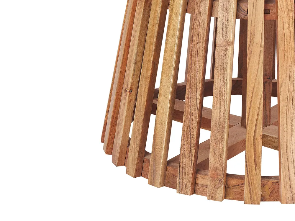Round Acacia Wood Dining Table ⌀ 120 cm Dark MESILLA