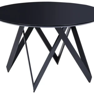 Round Dining Table ⌀ 120 cm Nero notte OXHILL