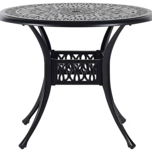 Round Garden Dining Table ⌀ 90 cm Nero puro ANCONA