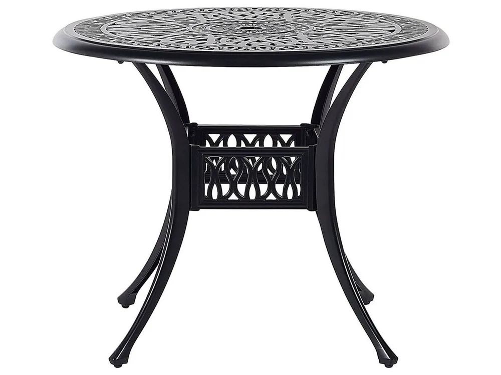 Round Garden Dining Table ⌀ 90 cm Nero puro ANCONA