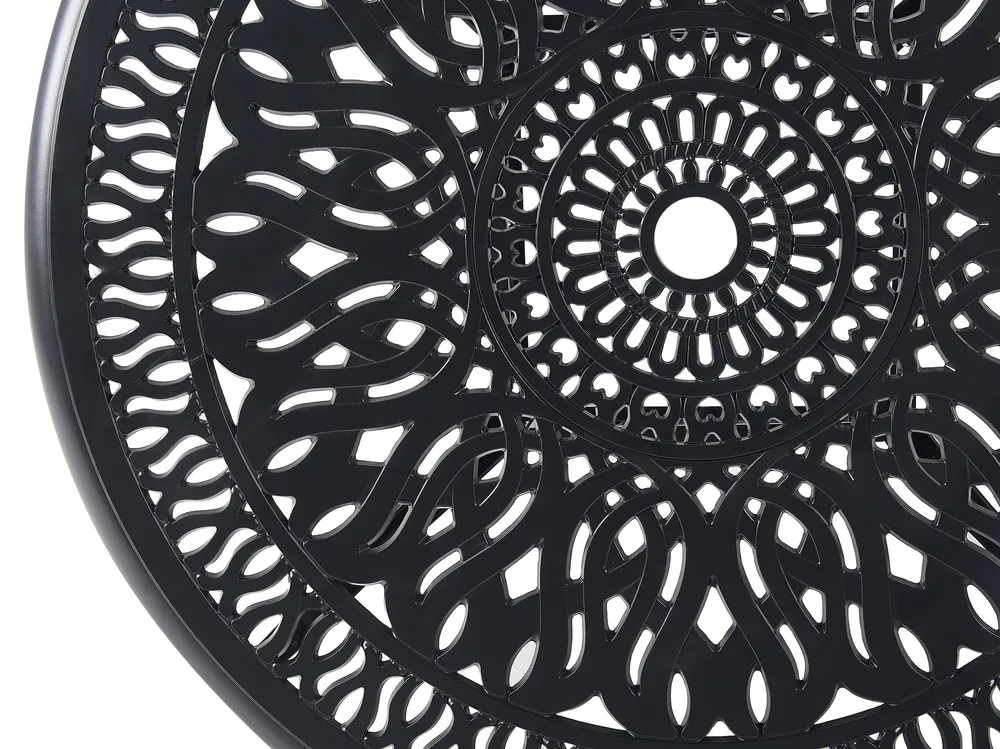 Round Garden Dining Table ⌀ 90 cm Nero puro ANCONA