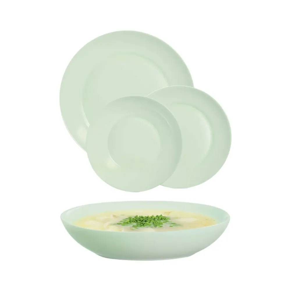 Servizio di Piatti Luminarc Apy Paradise Verde Verde Vetro 18 Pezzi