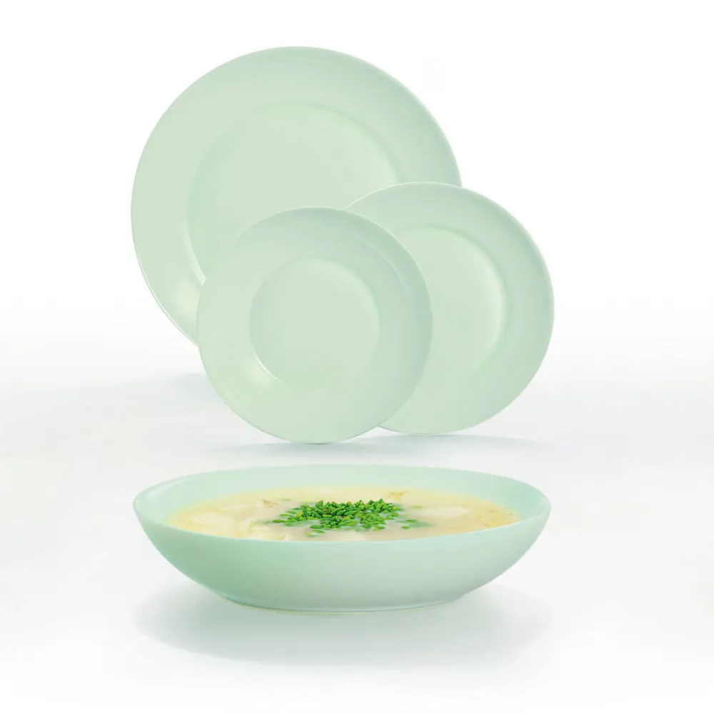 Servizio di Piatti Luminarc Apy Paradise Verde Verde Vetro 18 Pezzi