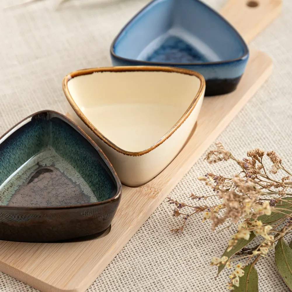 Set da Aperitivo Bidasoa Moana Multicolore Ceramica 34 x 9,5 x 4,5 cm 4 Pezzi (12 Unità)