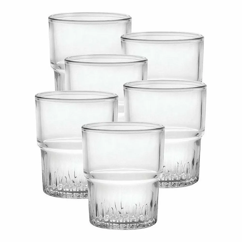Set di Bicchieri Duralex Impilabile Trasparente 6 Pezzi 160 ml (12 Unità)