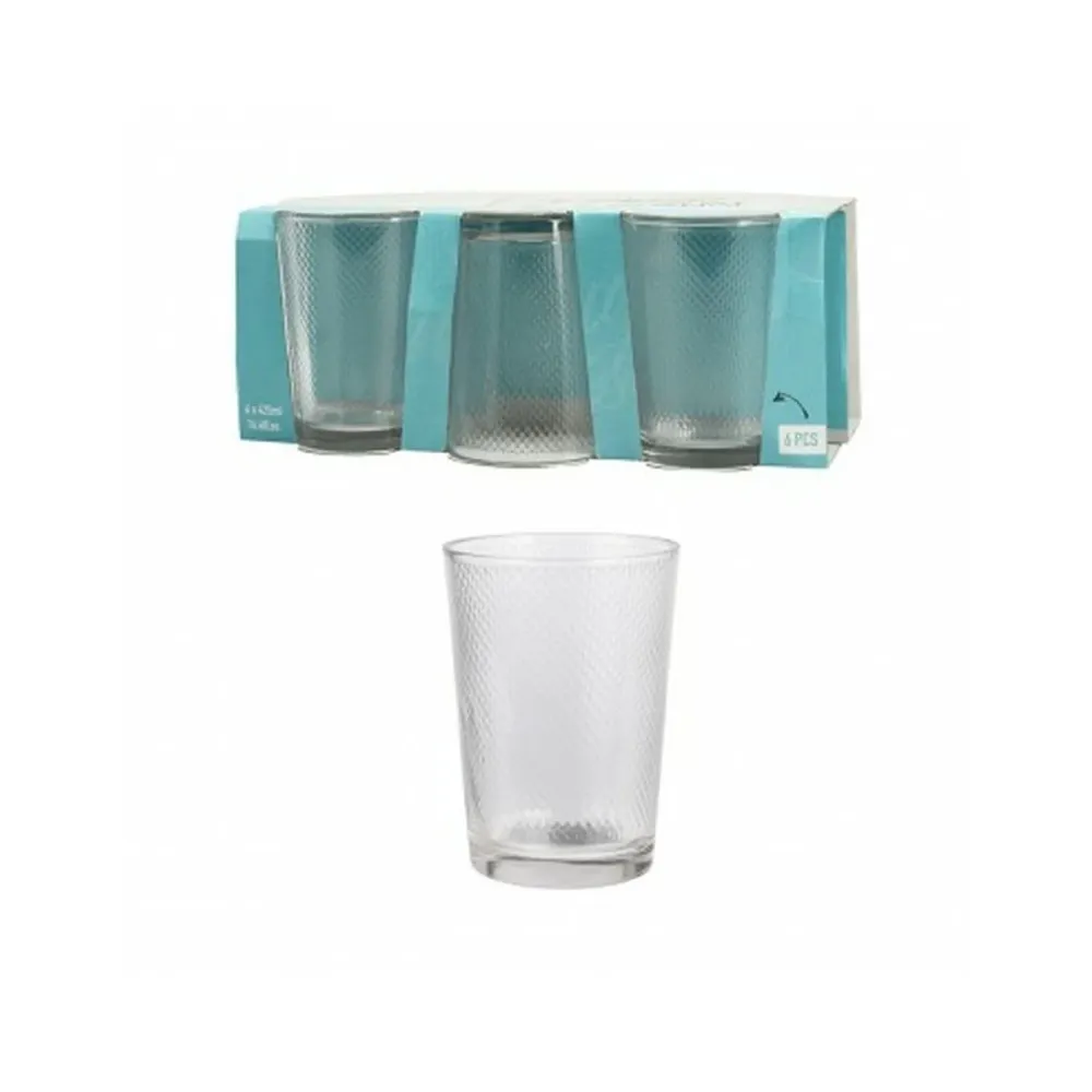 Set di Bicchieri Eccellente Houseware ye6000770 Trasparente Cristallo 425 ml (6 Unità)