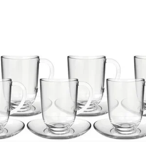 Set bicchieri LEONARDO NAPOLI 12 pezzi. con piattini 24215
