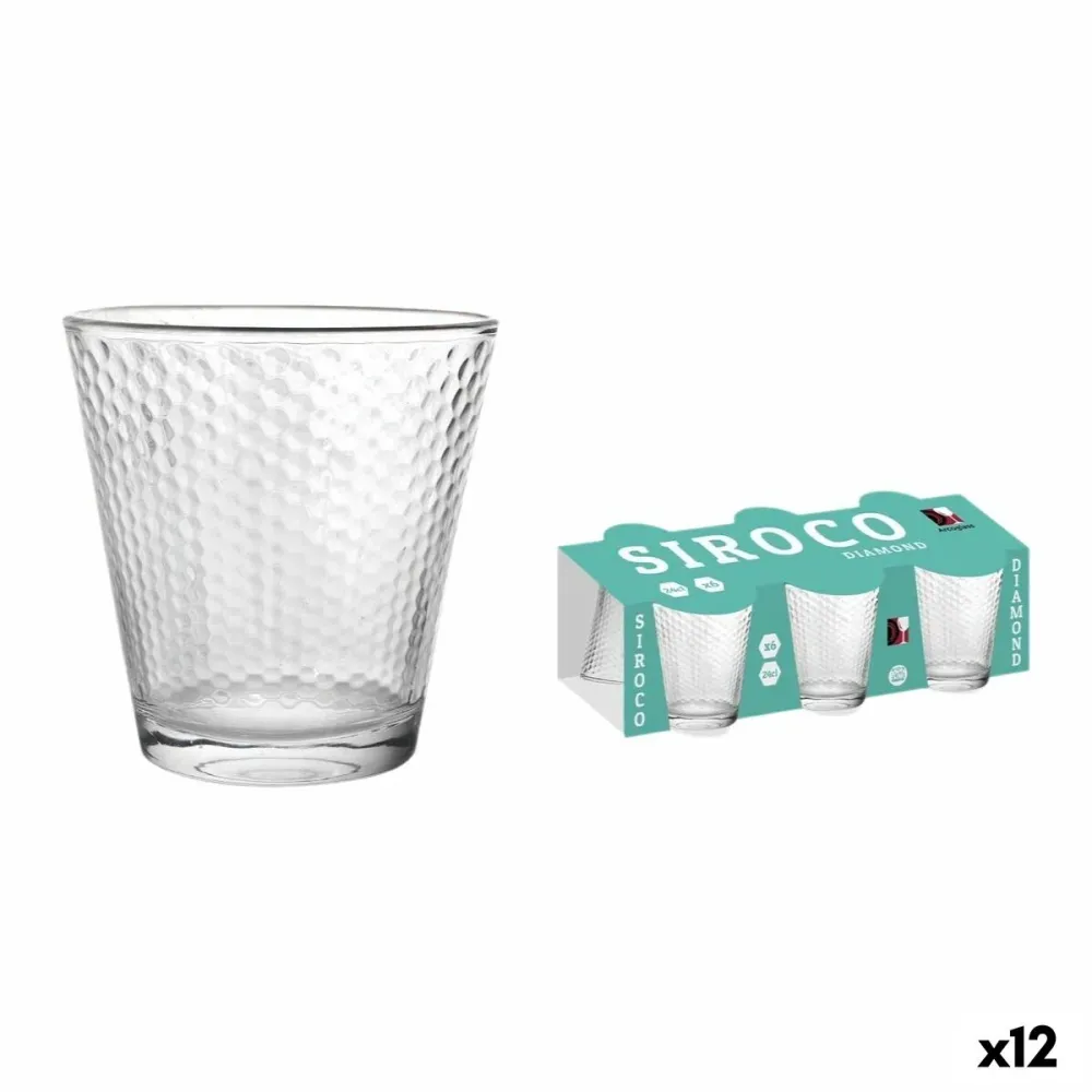 Set di Bicchieri La Mediterránea Siroco diamonds 6 Pezzi (12 Unità)