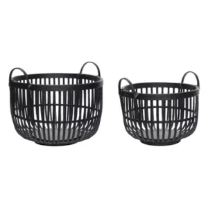 Set di 2 cesti bambù nero Alchemy Hübsch - 30cm