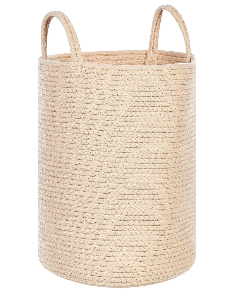 Set 2 Cotton Baskets Beige SARYK