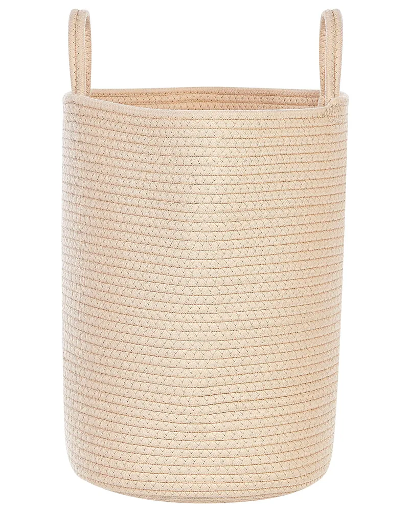 Set 2 Cotton Baskets Beige SARYK