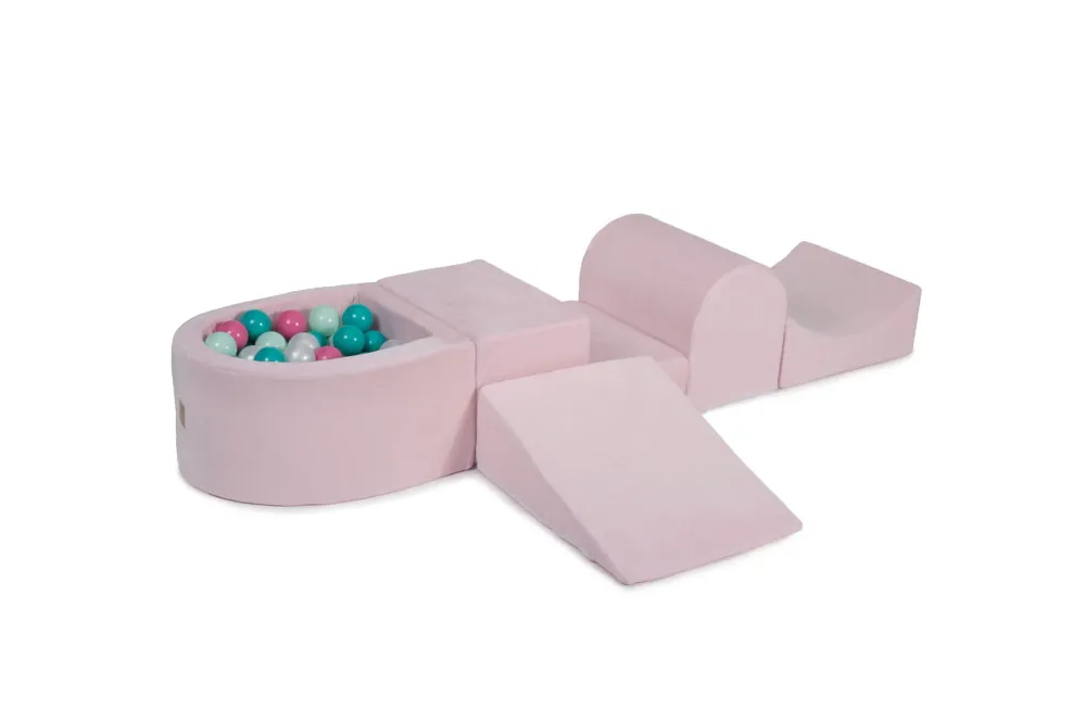Set de juego rosa con bolas de billar perla, menta, turquesa y rosa MeowBaby