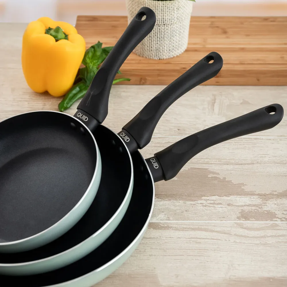 Set di padelle Quid Tropic Verde Metallo 3 Pezzi
