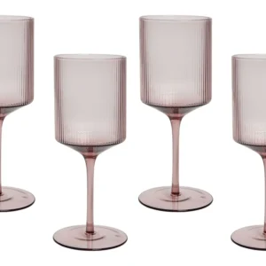 Set 4 Wine Glasses AMETHYST Pink