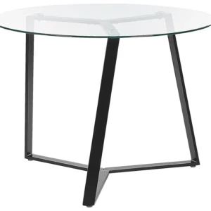 Temperato Top Round Dining Table ⌀ 100 cm Black KEBRI