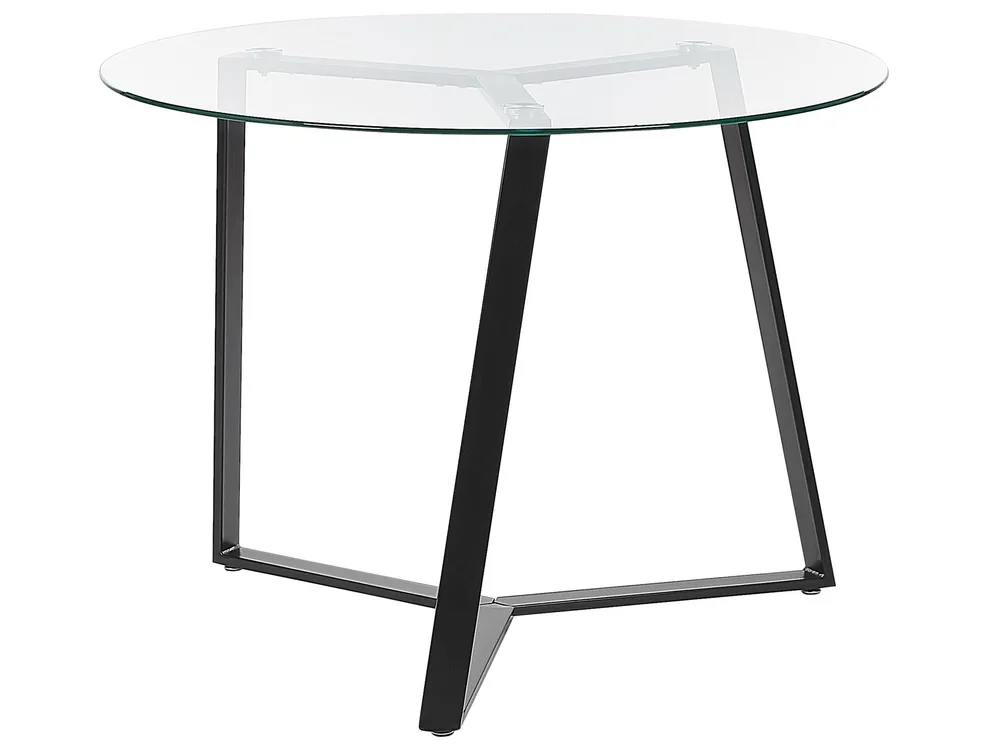 Temperato Top Round Dining Table ⌀ 100 cm Black KEBRI