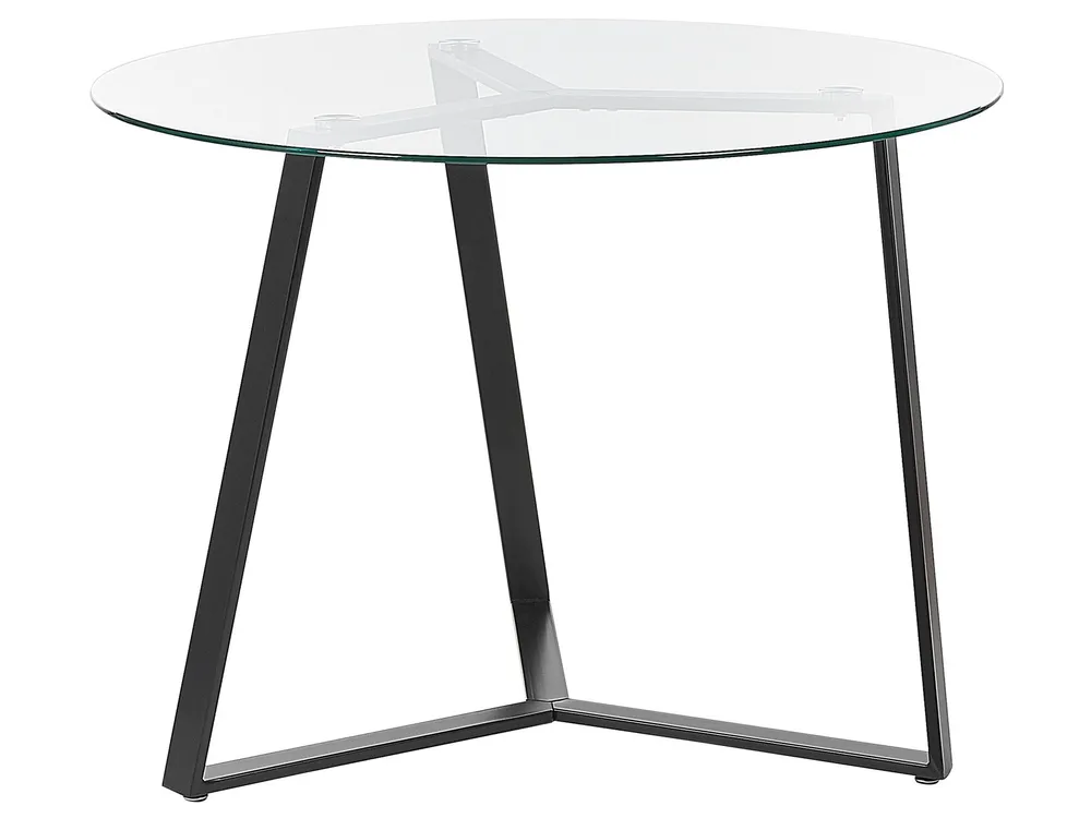 Temperato Top Round Dining Table ⌀ 100 cm Black KEBRI