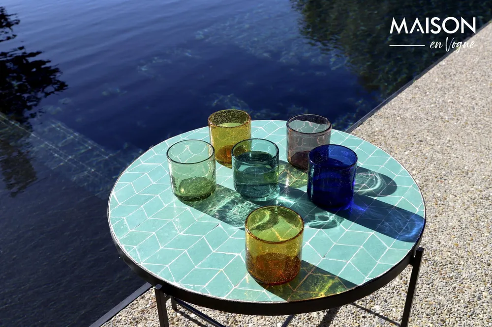 Vetro blu distinto di Vico Pomax - 8cm