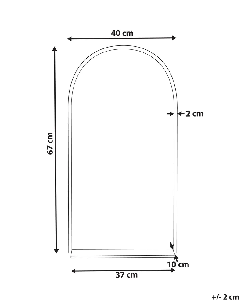 Wall Mirror Shelf DOMME metallo Silver